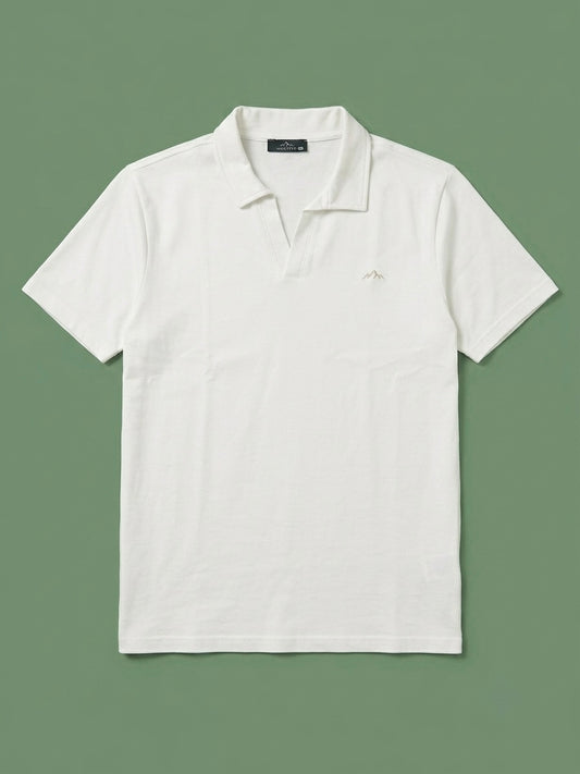 Off White Short Sleeve Polo
