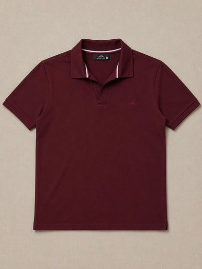 Burgandy Short Sleeve Polo