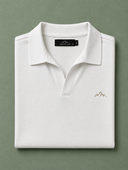 Off White Short Sleeve Polo