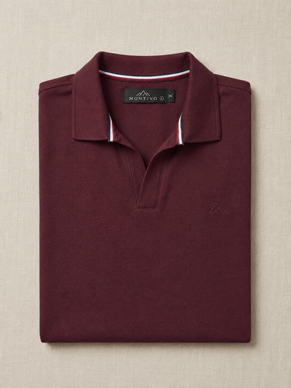 Burgandy Short Sleeve Polo