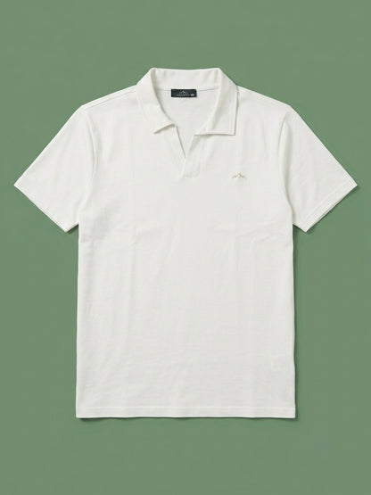 Off White Short Sleeve Polo