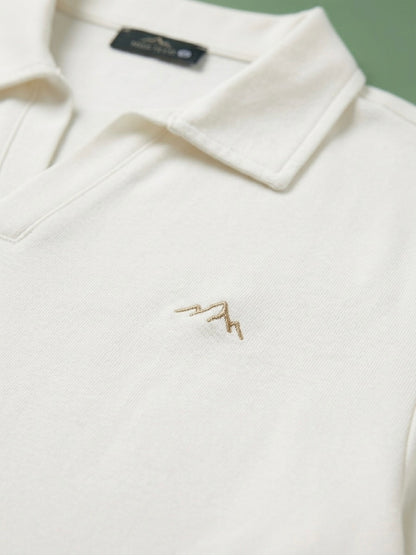 Off White Short Sleeve Polo