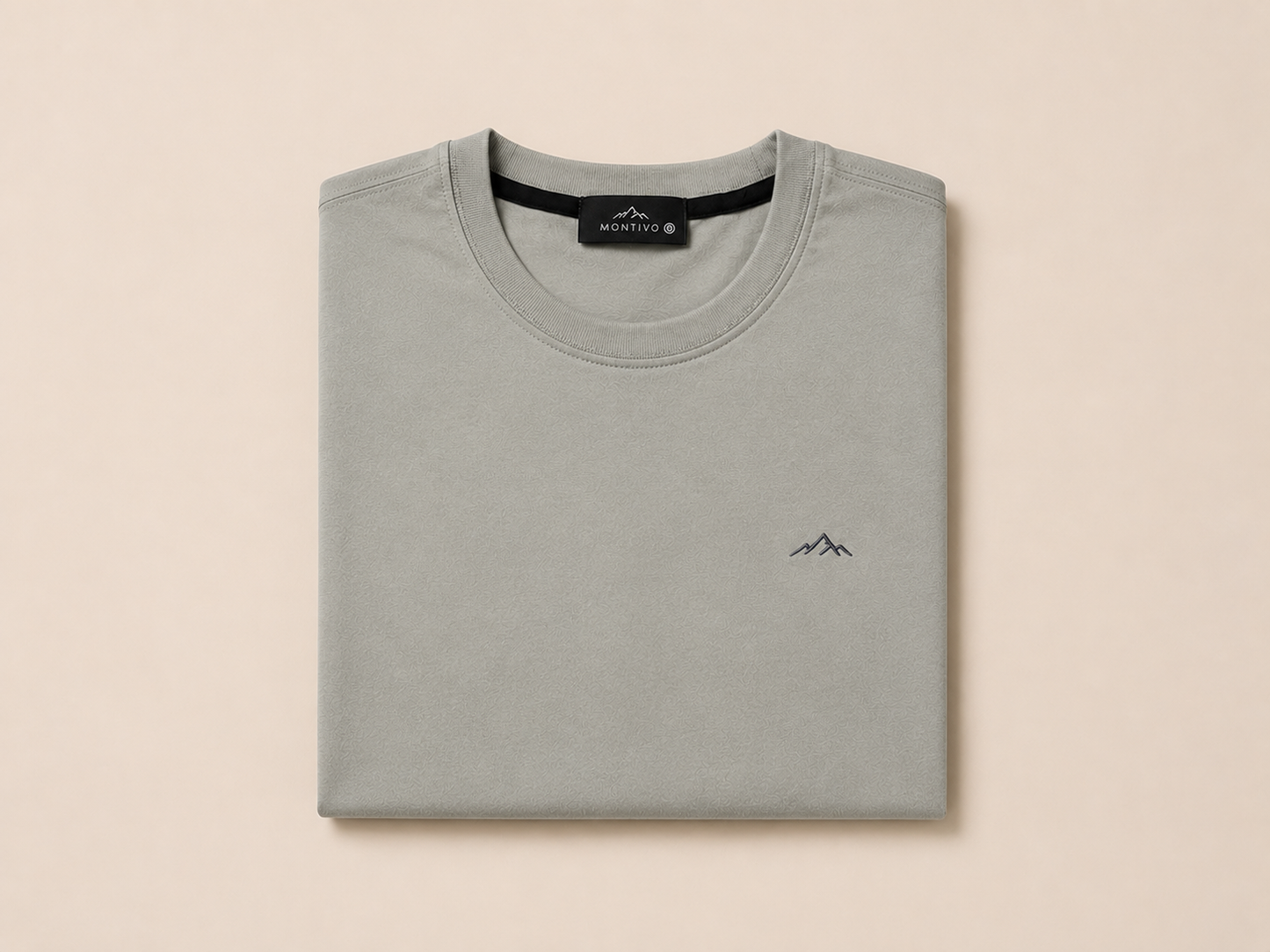 Gray Short Sleeve Round Shirt