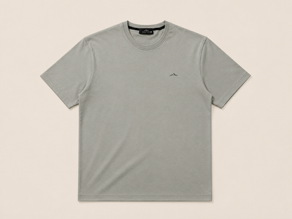 Gray Short Sleeve Round Shirt