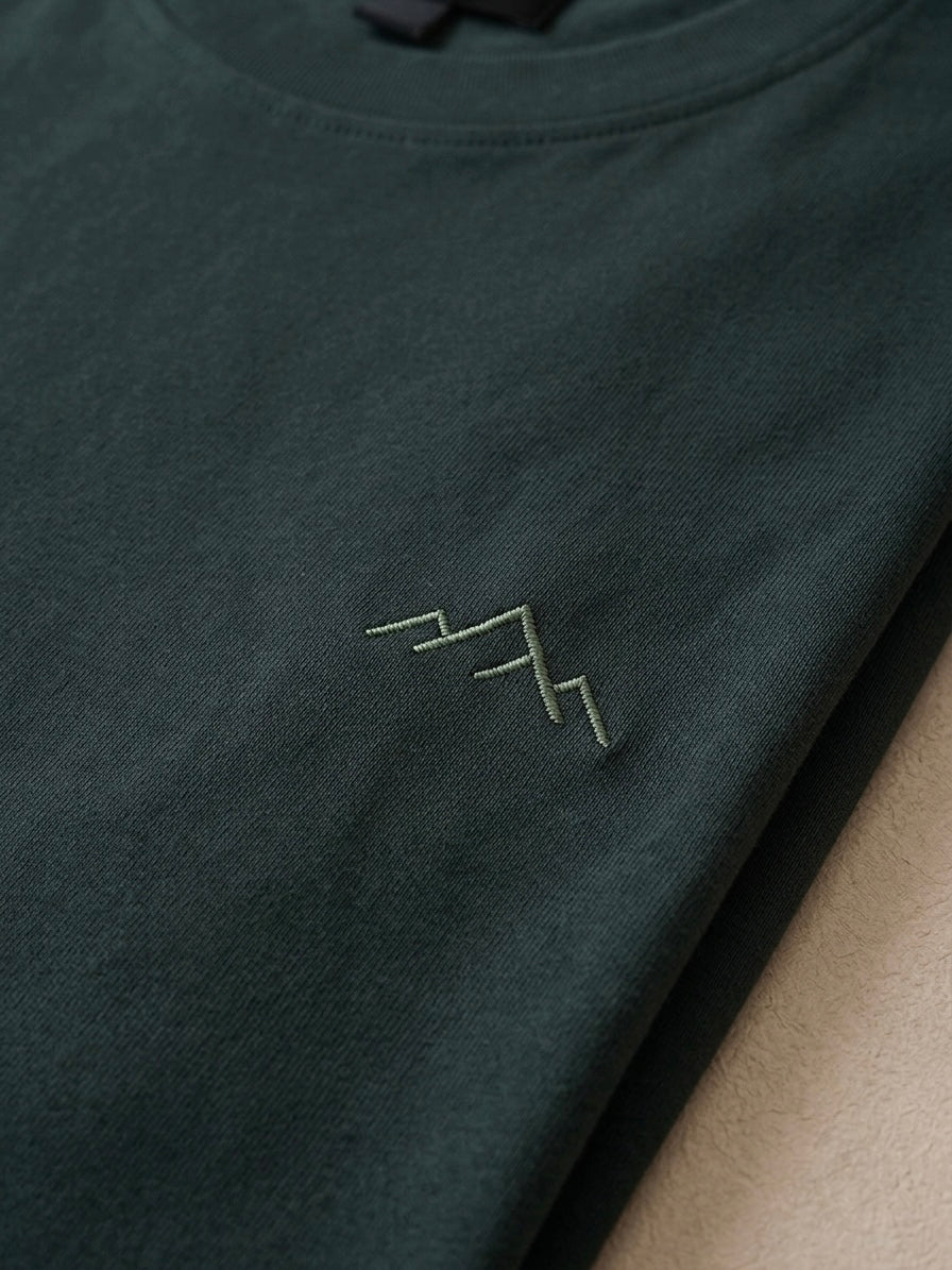 Green Short Sleeve Round Shirt